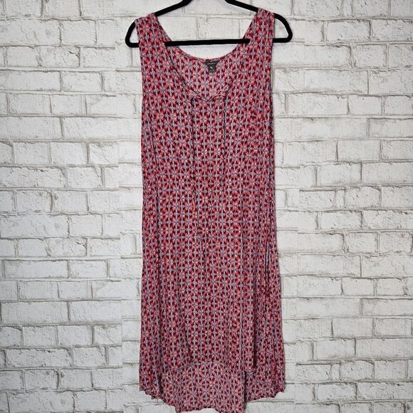 Eddie Bauer cute red and blue midi dress - Picture 6 of 15